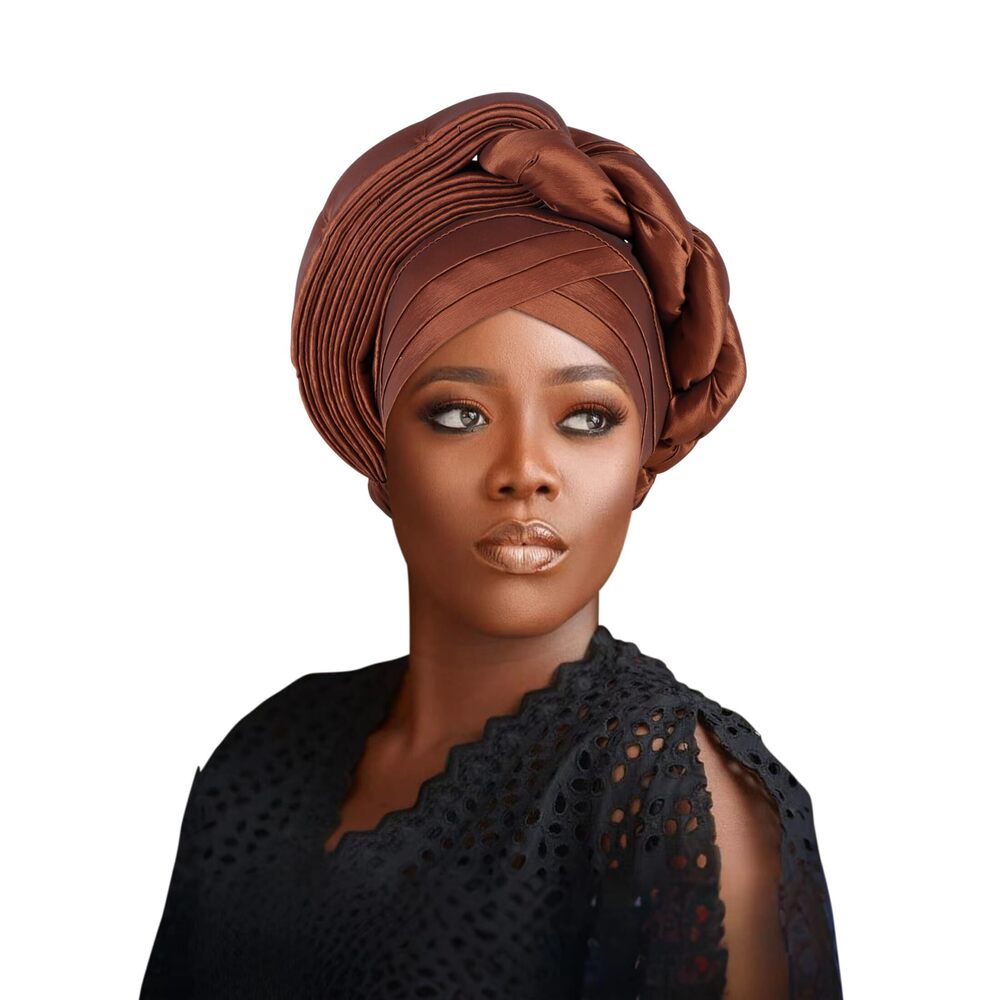 5424 Turban Cap Nigeria Wedding Auto Geles Party Headwear Head Wraps Raw
